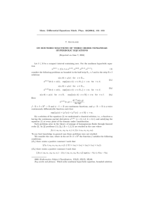 Mem. Differential Equations Math. Phys. 32(2004), 151–153 T. Kiguradze