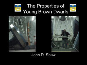 The Properties of Young Brown Dwarfs John D. Shaw