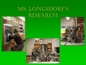 Ms. Longsdorf’s research