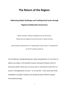 The Return of the Region: Regional Collaborative Governance
