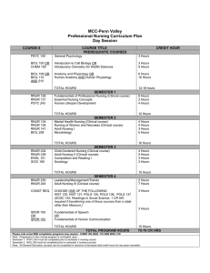 MCC-Penn Valley Professional Nursing Curriculum Plan Day Session