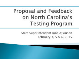 State Superintendent June Atkinson February 3, 5 &amp; 6, 2015
