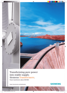 Transforming pure power into stable supply. Siemens .