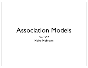 Association Models Stat 557 Heike Hofmann