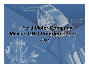 Ford Motor Company Mexico GHG Program Report 2007