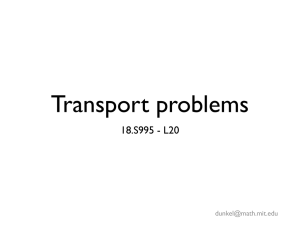Transport problems 18.S995 - L20