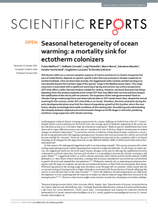 Seasonal heterogeneity of ocean warming: a mortality sink for ectotherm colonizers