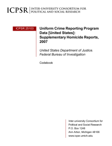 Uniform Crime Reporting Program Data [United States]: Supplementary Homicide Reports, 2007