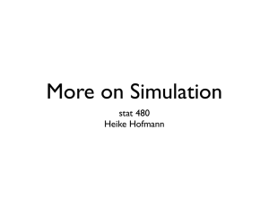 More on Simulation stat 480  Heike Hofmann