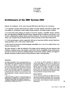 Architecture of the IBM System/360