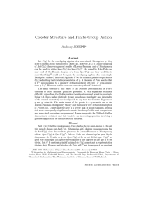 Coxeter Structure and Finite Group Action Anthony JOSEPH