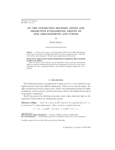 ON THE CONNECTION BETWEEN AFFINE AND PROJECTIVE FUNDAMENTAL GROUPS OF by