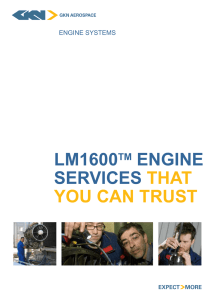 LM1600 ENGINE SERVICES THAT