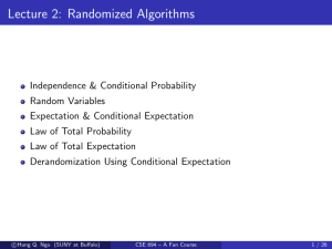 Lecture 2: Randomized Algorithms