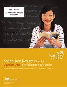 Vocabulary Results From the NAEP Reading Assessments