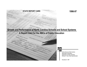 1996-97 Growth and Performance of North Carolina Schools and School Systems