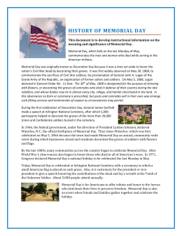 Memorial day essay