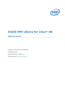 Intel® MPI Library for Linux* OS  Reference Manual