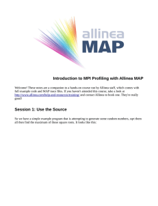 Introduction to MPI Profiling with Allinea MAP