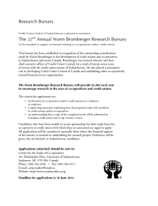 Research Bursary The Annual Norm Bromberger Research Bursary 22