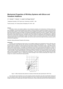 Mechanical Properties of PM Alloy Systems with Silicon and Vanadium Additions