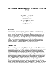 PROCESSING AND PROPERTIES OF A DUAL PHASE PM STEEL