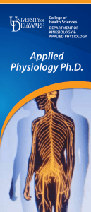 Applied Physiology Ph.D. College of Health Sciences