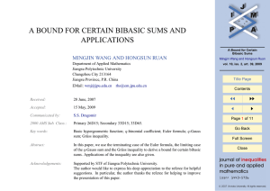 A BOUND FOR CERTAIN BIBASIC SUMS AND APPLICATIONS
