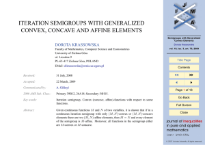 ITERATION SEMIGROUPS WITH GENERALIZED CONVEX, CONCAVE AND AFFINE ELEMENTS DOROTA KRASSOWSKA