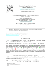 Journal of Inequalities in Pure and Applied Mathematics  A CHARACTERIZATION OF