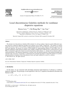 Local discontinuous Galerkin methods for nonlinear dispersive equations Doron Levy , Chi-Wang Shu