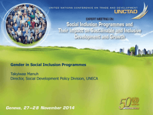 Gender in Social Inclusion Programmes  Takyiwaa Manuh