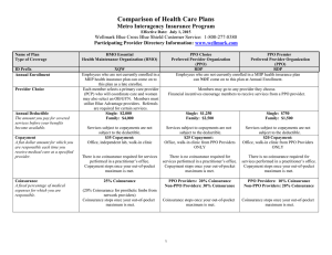 Comparison of Health Care Plans Metro Interagency Insurance Program