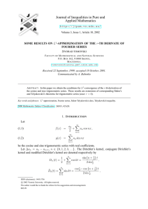 Journal of Inequalities in Pure and Applied Mathematics  SOME RESULTS ON