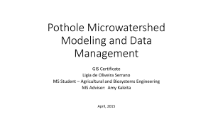 Pothole Microwatershed Modeling and Data Management