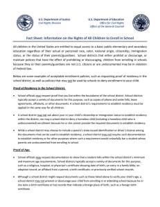 Fact Sheet: Information on the Rights of All Children to...