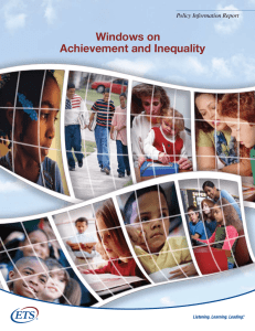 Windows on Achievement and Inequality Policy Information Report
