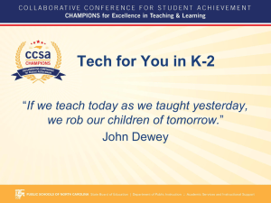 Tech for You in K-2 John Dewey
