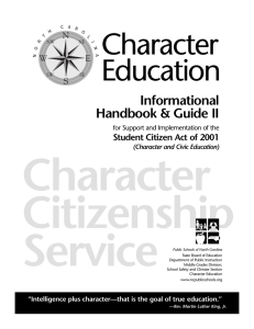 Character Citizenship Service Education