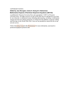 COPYRIGHT NOTICE: Mathematical Aspects of Nonlinear Dispersive Equations (AM-163)
