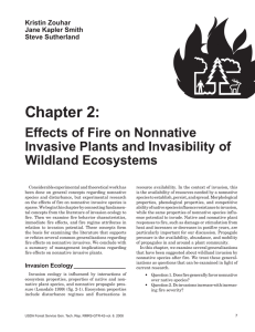 Chapter 2: Effects of Fire on Nonnative Invasive Plants and Invasibility of
