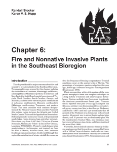 Chapter 6: Fire and Nonnative Invasive Plants in the Southeast Bioregion Randall Stocker