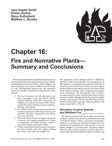 Chapter 16: Fire and Nonnative Plants— Summary and Conclusions Jane Kapler Smith