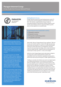 Paragon Internet Group A Case Study from Emerson Network Power