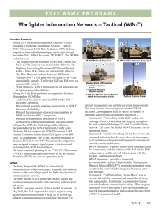 Warfighter Information Network – Tactical (WIN-T)