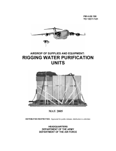 RIGGING WATER PURIFICATION UNITS AY 2005