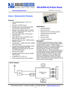 RN-42/RN-42-N Data Sheet  Class 2 Bluetooth® Module