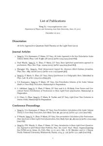 List of Publications Dissertation Journal Articles Yang Li,