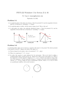 PHYS-222 Worksheet 5 for Section 25 &amp; 36 Problem 5-1