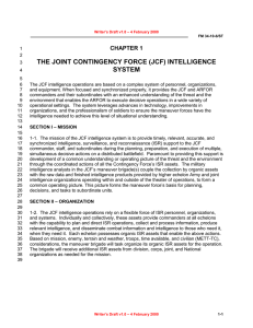 THE JOINT CONTINGENCY FORCE (JCF) INTELLIGENCE SYSTEM CHAPTER 1